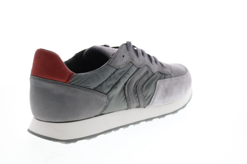 Geox U Vincit U845VC043FUC1071 Mens Gray Leather Euro Sneakers Shoes