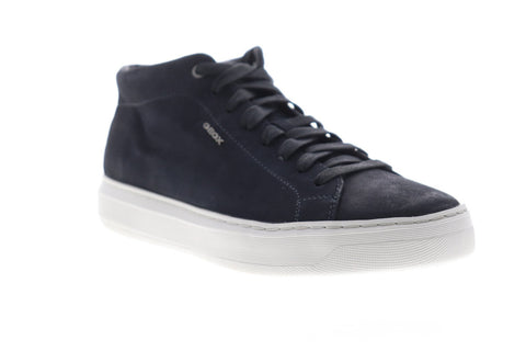 Geox U Deiven U845WA000LTC4002 Mens Blue Leather Lace Up Low Top Sneakers Shoes