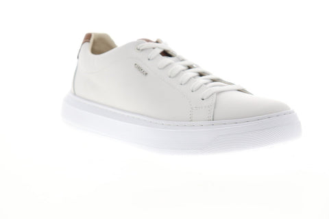 Geox U Deiven U845WB00085C1000 Mens White Leather Low Top Sneakers Shoes