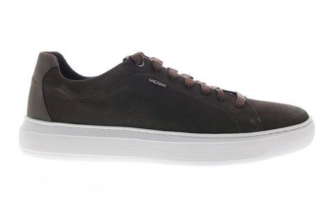 Geox U Deiven B Mens Brown Nubuck Lace Up Euro Sneakers Shoes