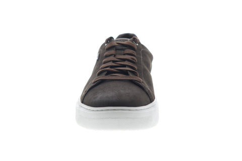 Geox U Deiven B Mens Brown Nubuck Lace Up Euro Sneakers Shoes