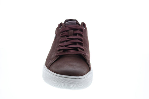 Geox U Deivan B Mens Red Nubuck Lace Up Euro Sneakers Shoes