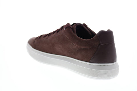 Geox U Deivan B Mens Red Nubuck Lace Up Euro Sneakers Shoes