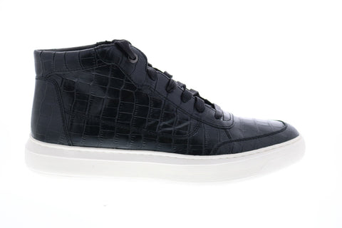 Geox U Deiven D Mens Black Leather Lace Up Euro Sneakers Shoes