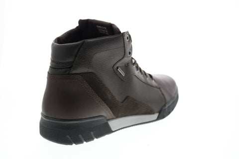 Geox U Redward B Abx B Mens Brown Leather Lace Up Euro Sneakers Shoes