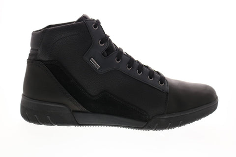 Geox U Redward B Abx B Mens Black Leather Lace Up Euro Sneakers Shoes