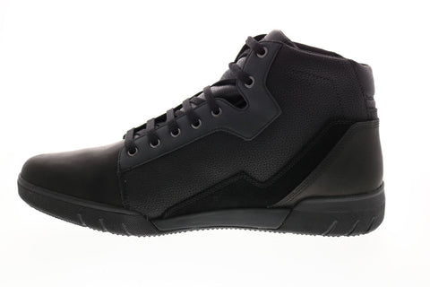 Geox U Redward B Abx B Mens Black Leather Lace Up Euro Sneakers Shoes
