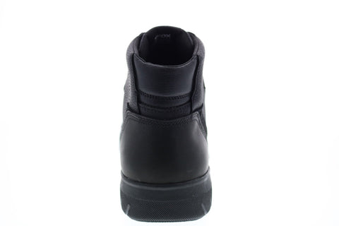 Geox U Redward B Abx B Mens Black Leather Lace Up Euro Sneakers Shoes