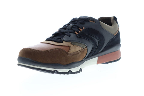 Geox U Sandford U84A6A022MEC0517 Mens Brown Leather Low Top Sneakers Shoes