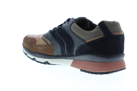 Geox U Sandford U84A6A022MEC0517 Mens Brown Leather Low Top Sneakers Shoes