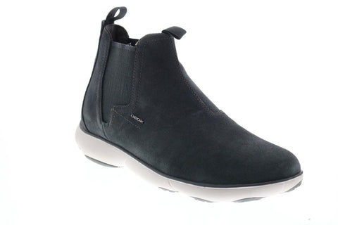 Geox U Nebula A U84D7A00022C4322 Mens Gray Suede Slip On Chelsea Boots