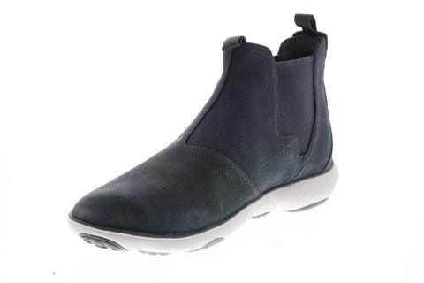 Geox U Nebula A U84D7A00022C4322 Mens Gray Suede Slip On Chelsea Boots