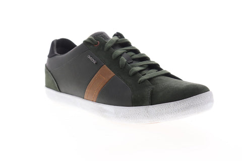 Geox U Box U84R3G022MEC3014 Mens Green Suede Lace Up Low Top Sneakers Shoes