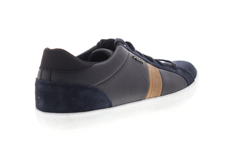 Geox U Box U84R3G022MEC4002 Mens Blue Suede Lace Up Low Top Sneakers Shoes
