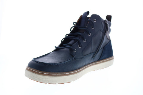 Geox U Mattias B Abx B Mens Blue Leather Lace Up Euro Sneakers Shoes