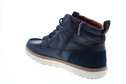Geox U Mattias B Abx B Mens Blue Leather Lace Up Euro Sneakers Shoes