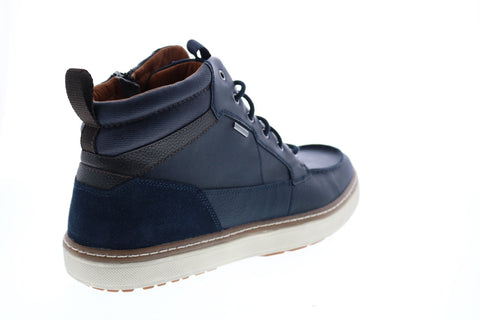 Geox U Mattias B Abx B Mens Blue Leather Lace Up Euro Sneakers Shoes