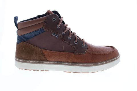 Geox U Mattias B Abx B Mens Brown Leather Lace Up Euro Sneakers Shoes
