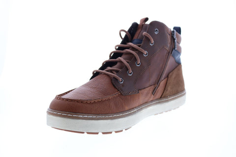 Geox U Mattias B Abx B Mens Brown Leather Lace Up Euro Sneakers Shoes