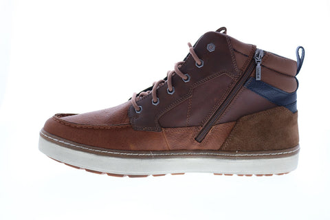 Geox U Mattias B Abx B Mens Brown Leather Lace Up Euro Sneakers Shoes