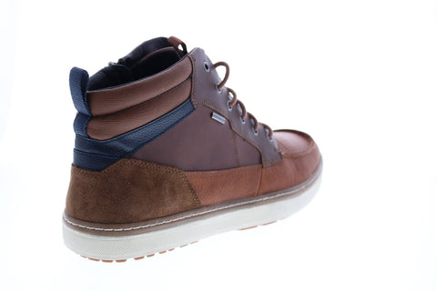 Geox U Mattias B Abx B Mens Brown Leather Lace Up Euro Sneakers Shoes