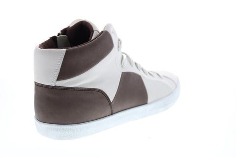 Geox U Smart A Mens White Leather Lace Up Euro Sneakers Shoes