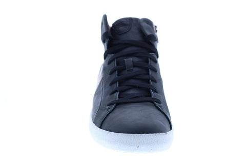 Geox U Smart A Mens Black Leather Lace Up Euro Sneakers Shoes