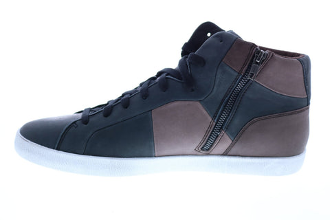 Geox U Smart A Mens Black Leather Lace Up Euro Sneakers Shoes