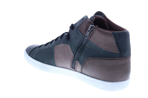 Geox U Smart A Mens Black Leather Lace Up Euro Sneakers Shoes