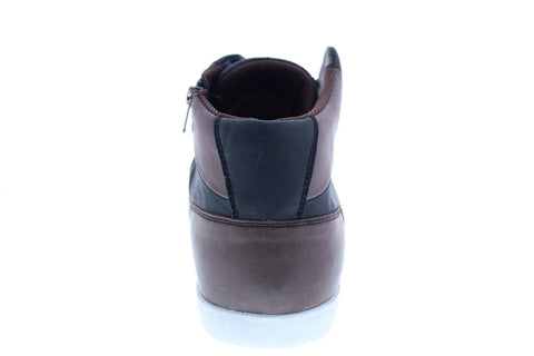 Geox U Smart A Mens Black Leather Lace Up Euro Sneakers Shoes