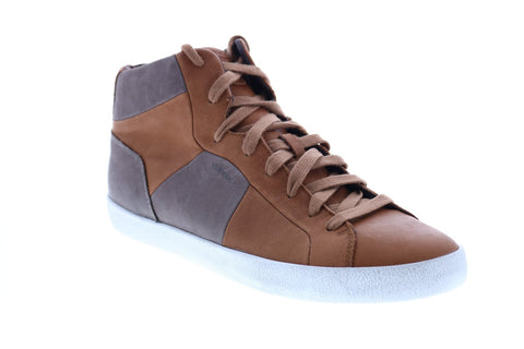 Geox U Smart A Mens Brown Leather Lace Up Euro Sneakers Shoes