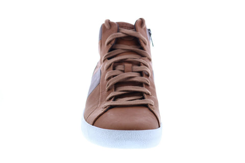 Geox U Smart A Mens Brown Leather Lace Up Euro Sneakers Shoes