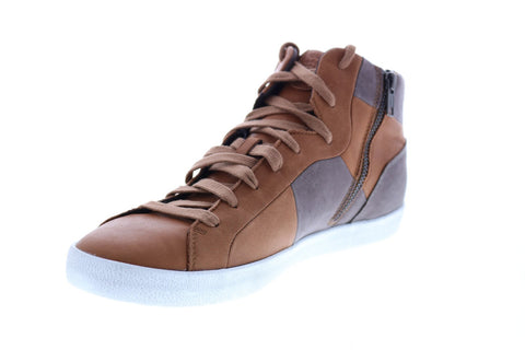 Geox U Smart A Mens Brown Leather Lace Up Euro Sneakers Shoes