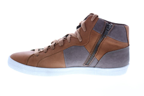 Geox U Smart A Mens Brown Leather Lace Up Euro Sneakers Shoes