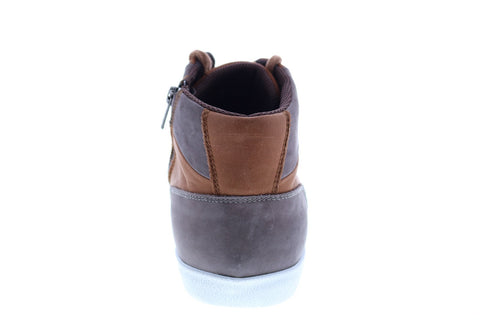 Geox U Smart A Mens Brown Leather Lace Up Euro Sneakers Shoes