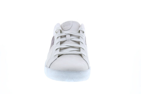 Geox U Smart B Mens White Leather Lace Up Euro Sneakers Shoes