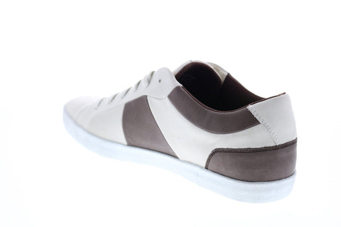 Geox U Smart B Mens White Leather Lace Up Euro Sneakers Shoes