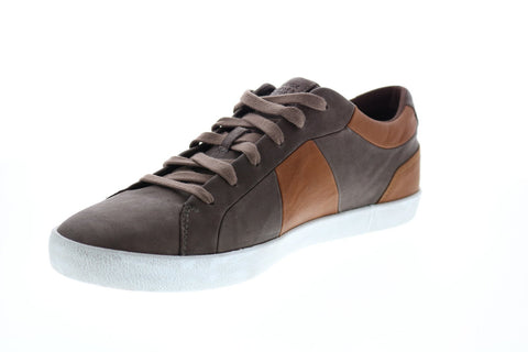 Geox U Smart B Mens Brown Leather Lace Up Euro Sneakers Shoes