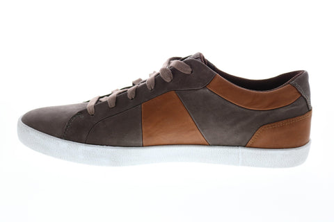 Geox U Smart B Mens Brown Leather Lace Up Euro Sneakers Shoes