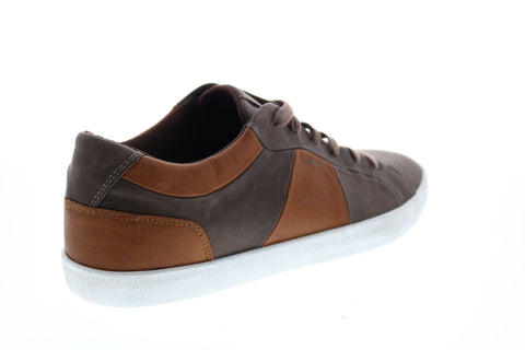 Geox U Smart B Mens Brown Leather Lace Up Euro Sneakers Shoes