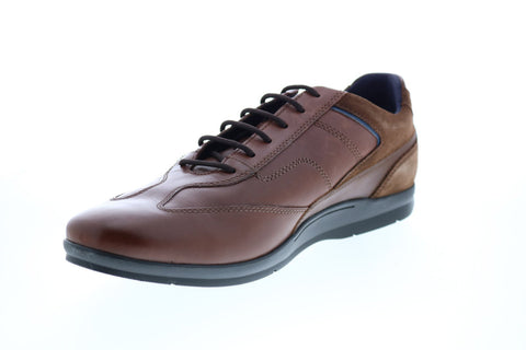 Geox U Adrien U947VB043MEC6G6N Mens Brown Leather Euro Sneakers Shoes