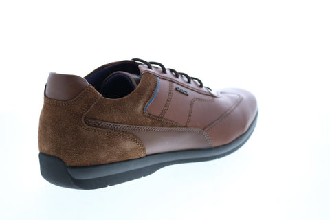 Geox U Adrien U947VB043MEC6G6N Mens Brown Leather Euro Sneakers Shoes