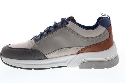 Geox U Rockson B Abx U947WA046K4CL65Y Mens Brown Leather Euro Sneakers Shoes