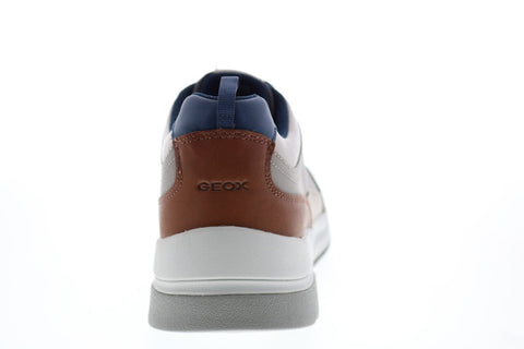 Geox U Rockson B Abx U947WA046K4CL65Y Mens Brown Leather Euro Sneakers Shoes