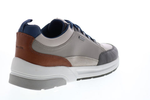 Geox U Rockson B Abx U947WA046K4CL65Y Mens Brown Leather Euro Sneakers Shoes