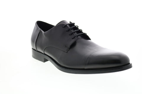 Geox U Hampstead Mens Black Leather Oxfords & Lace Ups Plain Toe Shoes