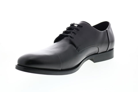 Geox U Hampstead Mens Black Leather Oxfords & Lace Ups Plain Toe Shoes