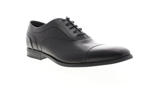 Geox U New Life U94P4C00043C9999 Mens Black Leather Dress Oxfords Shoes