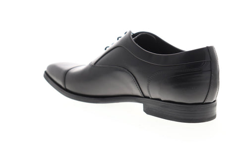 Geox U New Life U94P4C00043C9999 Mens Black Leather Dress Oxfords Shoes