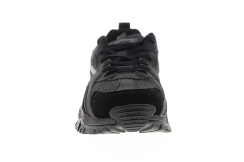 Umbro Bumpy Mens Black Leather & Suede Low Top Lace Up Sneakers Shoes